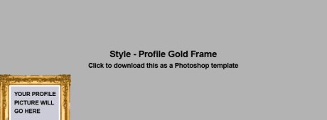 Facebook new Cover photo image template for Timeline Profile Page gold photo frame style